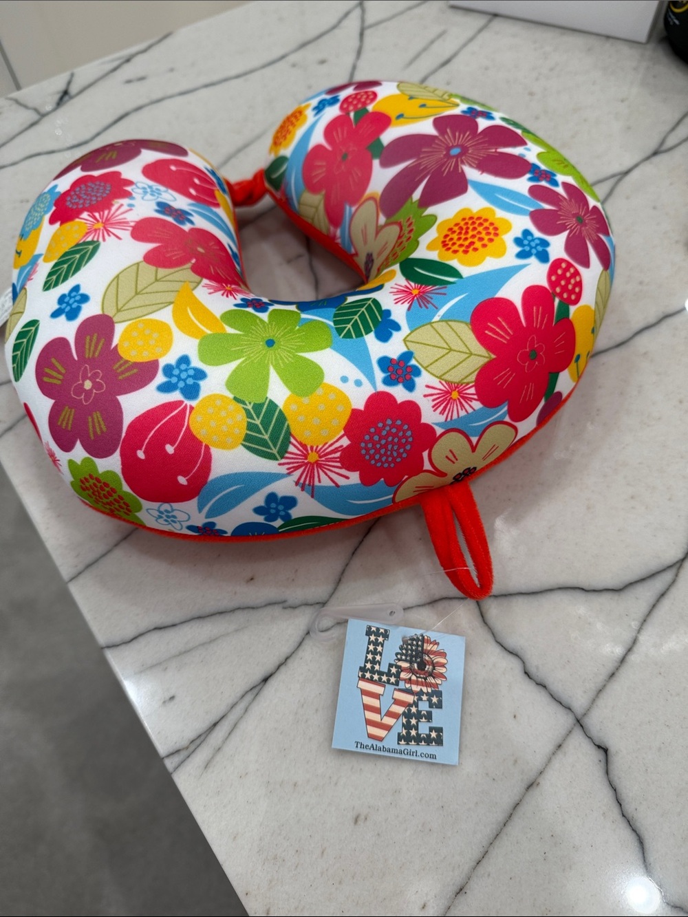 Floral Travel Neck Pillow - Multicolor